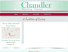 Tablet Screenshot of chandlernursingcenter.com